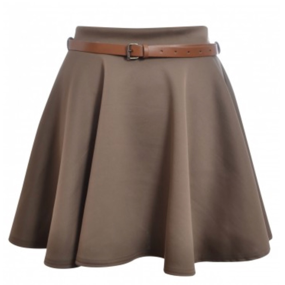 Belted Skater Skirt